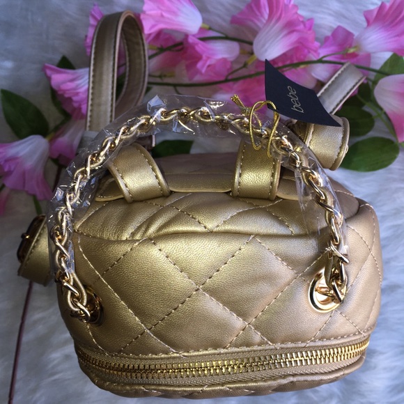 ✨🌸💎bebe Erica Gold Mini Backpack🔥🎒 - Picture 4 of 8